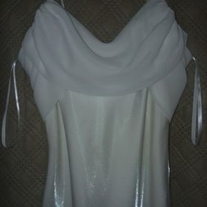 White shimmering formal dress